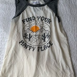 Never worn tank top find your happiness NWT